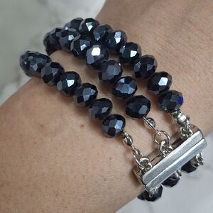 Faceted Bead Magnetic Bracelet